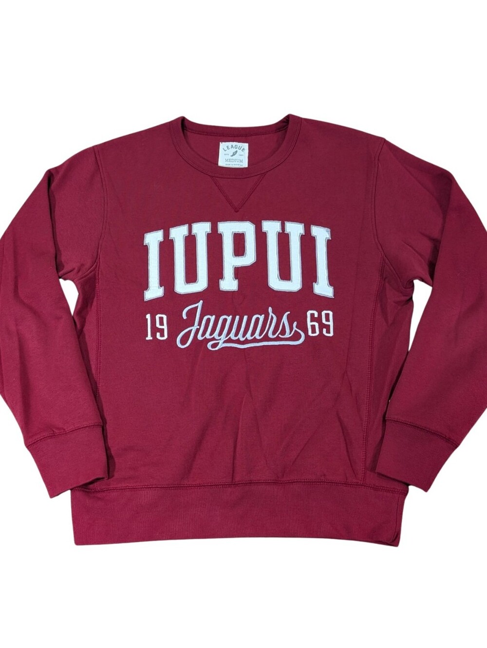 League IUPUI Jaguars Crewneck Sweatshirt Mens Medium Maroon
